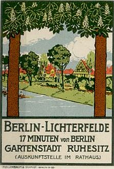 Werbung für die Gartenstadt Lichterfelde 1913